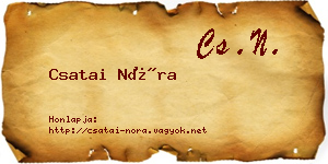Csatai Nóra névjegykártya